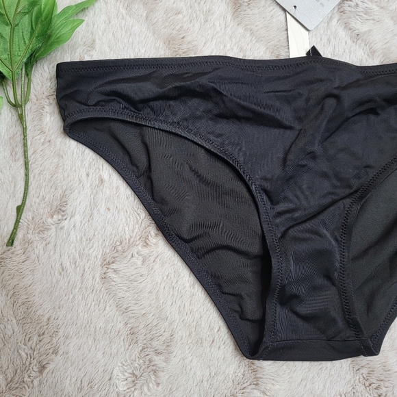 Madewell Second Wave Hipster Bikini Bottom In True Black NWT Size XL - Picture 4 of 12